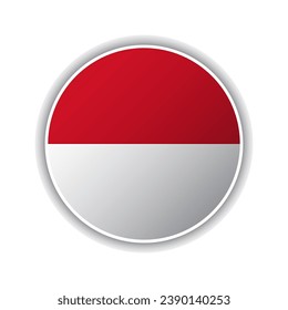 Icono de la bandera del círculo abstracto de Indonesia