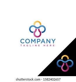 abstract circle Infinite shape concept logo icon. Smart Business company Logo Concept.