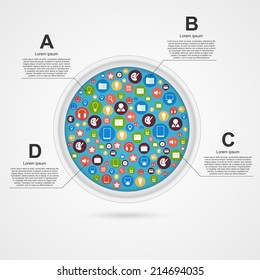 Abstract circle infographic design template.