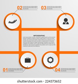 Abstract circle infographic design template.