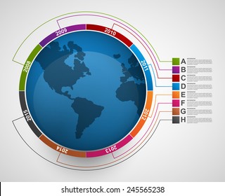Abstract circle infographic design template. Vector illustration.