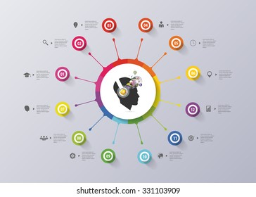 Abstract circle. Infographic design template. Vector illustration