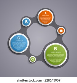 Abstract circle infographic in the form of metabolic. Design elements.