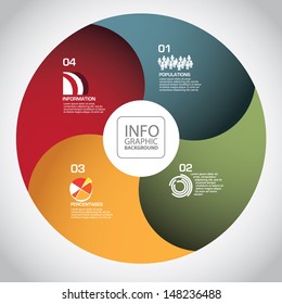 Abstract circle infographic template design. EPS 10 vector, grouped for easy editing. No open shapes or paths.