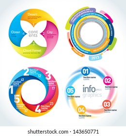 Abstract Circle Infographics Design Template