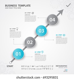 Abstract circle infographics number 4 options template, Vector illustration, presentation, diagram, advertisment, Process chart, business flyer layout , banner