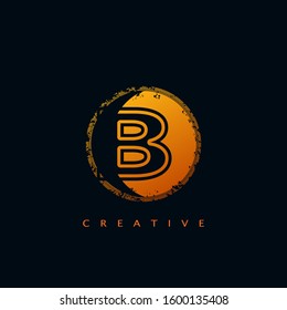 Abstract Circle Initial Letter B Logo icon vector design concept for business identity..