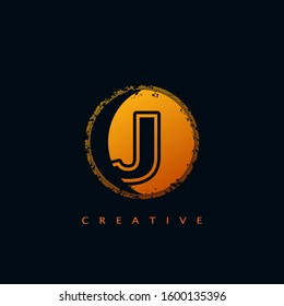 Abstract Circle Initial Letter J Logo icon vector design concept for business identity..