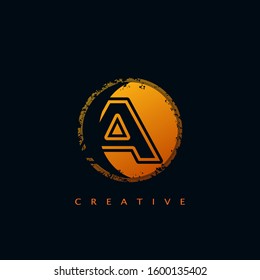 Abstract Circle Initial Letter A Logo icon vector design concept for business identity..