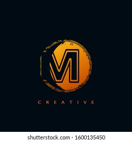 Abstract Circle Initial Letter M Logo icon vector design concept for business identity.