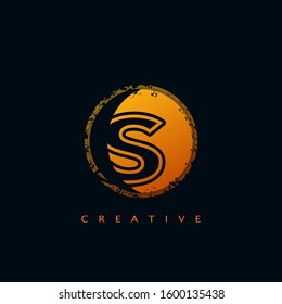 Abstract Circle Initial Letter S Logo icon vector design concept for business identity..
