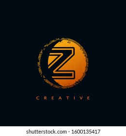 Abstract Circle Initial Letter Z Logo icon vector design concept for business identity..