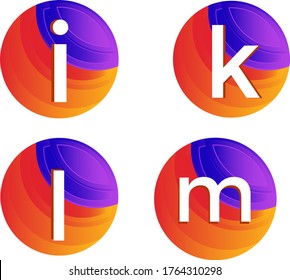 Abstract Circle With Latter  I K L M logo and icon design concept in white background. Abstracts World shape And latter logo design concept for agency technology And other.