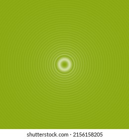 Capa de círculo abstracta sobre fondo verde. Ilustración gráfica vectorial.

