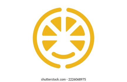 abstract circle lemon logo template