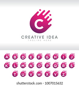 Abstract Circle Letter C Logo
