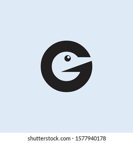 Abstract Circle Letter G Bird Logo Stock Vector Royalty Free Shutterstock