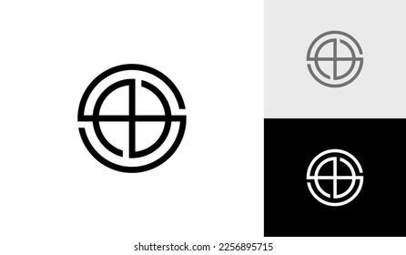 Abstract circle letter S monogram logo design vector