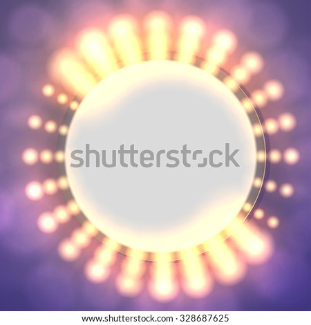 Abstract circle light banner. Vector illustration