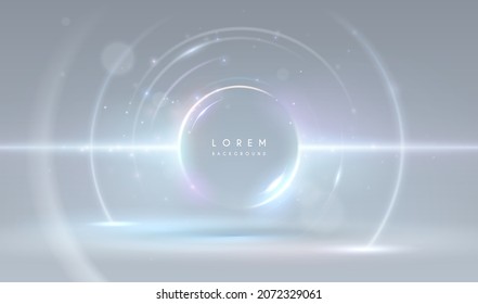 Abstract circle light effect background - Shutterstock ID 2072329061