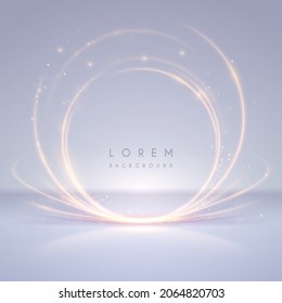 Abstract circle light lines effect