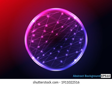 abstraktes Kreislicht mit hellMesh-Hintergrund-Design. Vektordesign-Hintergrund