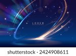 Abstract circle light motion effect background