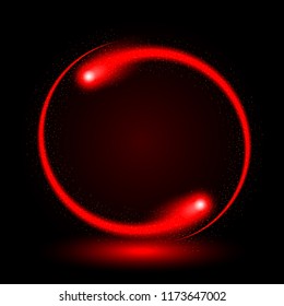 Abstract Circle Light Red Frame vector background