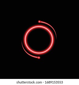 Fondo vectorial del bastidor rojo de luz circular abstracta