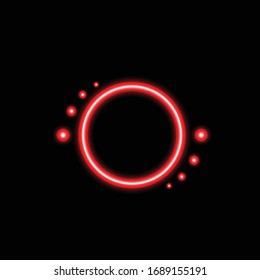 Abstract Circle Light Red Frame vector background