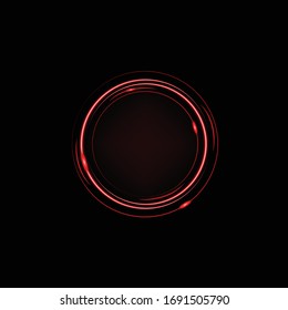 Abstract Circle Light Red Frame vector background