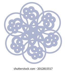 abstract circle, like a flower with a star in the center