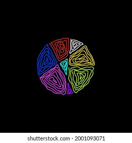 an abstract circle line art vector use for background, wallpaper, icon, logo, pattern