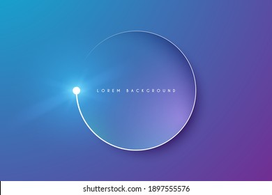 Abstract circle line background with light effect