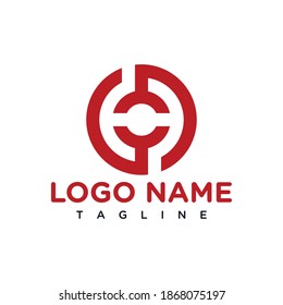 Abstract Circle Line Intersect Logo - Vector Template for Logo