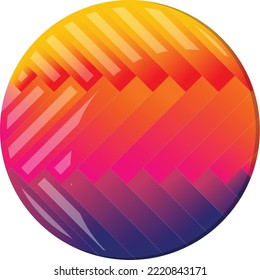 Abstract circle and line logo illustration in trendy and minimal style isolated on background