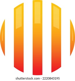 Ilustración de círculo abstracto y logotipo de línea en un estilo moderno y mínimo aislado en segundo plano
