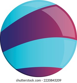 Ilustración de círculo abstracto y logotipo de línea en un estilo moderno y mínimo aislado en segundo plano