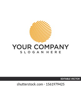 abstract circle line logo modern design
