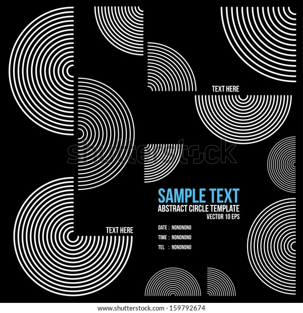 Abstract Circle Line Template Background Cover Stock Vector Royalty Free 159792674