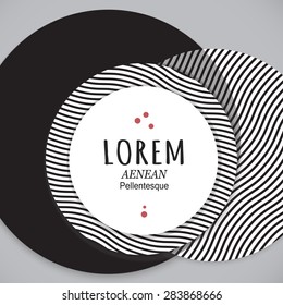 Abstract circle line template. Can be used for cover, magazine, layout, brochure, website, poster, name card, template etc. Vector Illustration