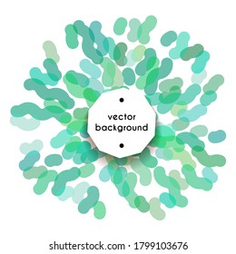 Abstract circle lined banner in watercolor style. Spring, summer or holiday minimalistic splash design. Stylized colorful firework, vector illustration