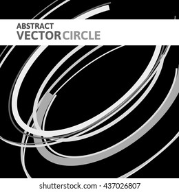 Abstract circle lines background. Modern thin stripes illustration. Round digital shapes for web and print design.
