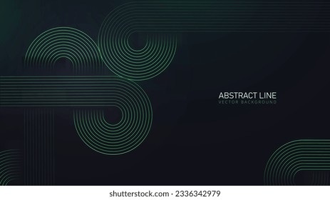 Abstract circle lines background. Technological and minimalistic linear patterns in futuristic style. Place for text. Template, layout and mock up for website. Cartoon flat vector illustration