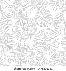 abstract circle lines flowing wave surface on white background. seamless vector pattern