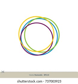 Abstract Circle Lines Logo Template Illustration Design. Vector EPS 10.