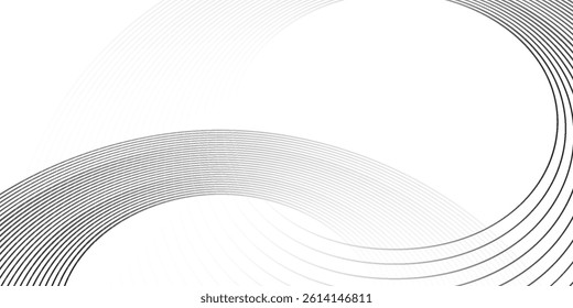 Abstract circle lines on dark blue background. Geometric stripe lineaAbstract gold circle lines on dark background. Geometric stripe line art design. art design for poster, brochure, cover, website