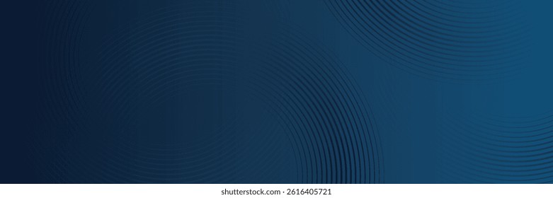 Abstract circle lines on dark blue background. Design.	