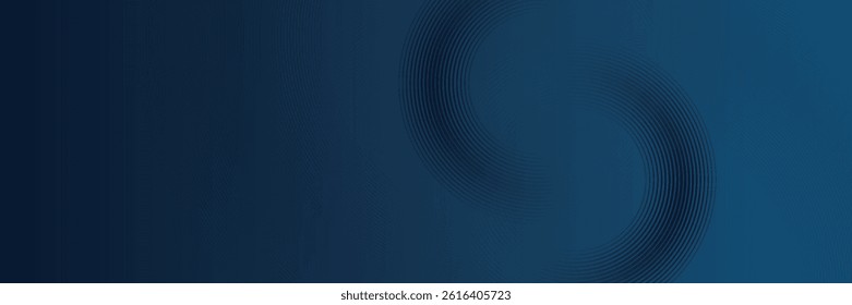 Abstract circle lines on dark blue background. Design.	