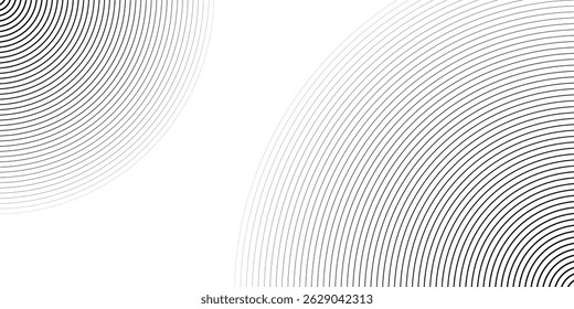 Abstract circle lines on dark blue background. Geometric stripe lineaAbstract gold circle lines on dark background. Geometric stripe line art design. art design for poster, brochure, cover, website